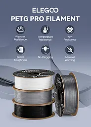 Пластик (Filament) ELEGOO PETG PRO 1кг, 1.75мм, чорний - мініатюра 2