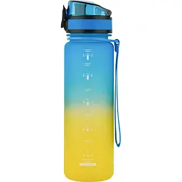Пляшка для води UZspace Frosted Gradient жовто-блакитна 500 мл (3026) - мініатюра 2