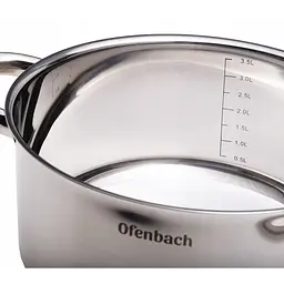 Каструля Ofenbach 4 л з нержавіючої сталі з кришкою (OF-100526) - мініатюра 5