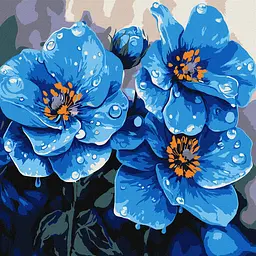 Набір для розпису по номерах Фіалки щоранку, Ideyka, 30x30 см, КНО3317