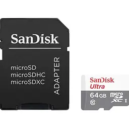 Карта пам'яті SanDisk microSDXC 64GB UHS-I Ultra A1 + SD Adapter (SDSQUNR-064G-GN3MA) [141591]