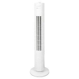 Колонний підлоговий вентилятор Clatronic TVL 3370 White, безшумний, кімнатний, із таймером та автоповоротом, білий