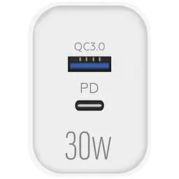 Зарядний пристрій Make 30 W GaN PD + QC White - мініатюра 2