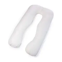 Подушка MirSon для вагітних і відпочинку Eco Line №8033 U-подібна White-Creamy (2200006185086)