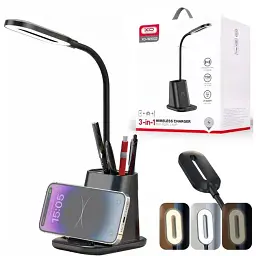 Лампа настільна із зарядкою XO WX032 (pen holder + desk lamp + wireless charger) 3 in 1 - мініатюра 4