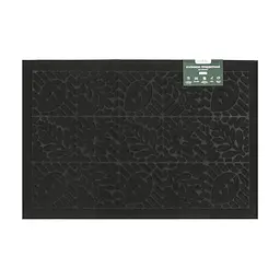 Килимок придверний Eco Fabric Листя без кромки чорний 40 х 60 см (4060-006)