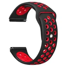 Ремінець BeCover Vents Style для Xiaomi iMi KW66/Mi Watch Color/Watch S1 Active/Haylou LS01/LS05 Black-Red (705803) - мініатюра 2