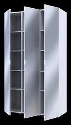 Комплект Doros Гелар Белый 3 Зеркала 117х49.5х203.4 (42002166) - миниатюра 2