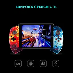 Геймпад iPega PG-9083B з підтримкою PS/PC/ Android/ IOS/ синьо-червоний - мініатюра 4