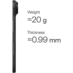 Чохол Pitaka Ultra-Slim Case Twill 600D для Apple iPhone Air Black/Grey (KI1701BA) [151585] - мініатюра 8
