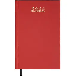 Щоденник датований Buromax Optimal 2026 A5 бумвініл червоний (BM.2121-05)
