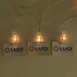 Гірлянда-нитка GarlandoPro Прищіпки 20 LED довжина 5 м, теплий білий (A65) - мініатюра 7