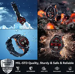 Смарт-годинник Oukitel BT-10 IP68 AMOLED Black - мініатюра 4