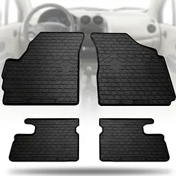 Автомобільні килимки в салон Chery QQ 2003-2012 4 шт євро борт 2 см Чорний 2 шт