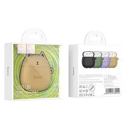 Бездротові TWS навушники Hoco EW45 Cat Case Caramel Cat - мініатюра 4