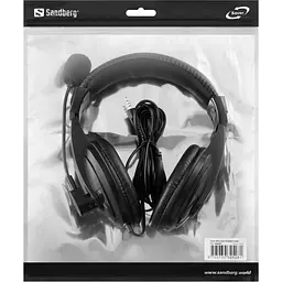 Гарнітура Sandberg Saver MiniJack Headset Large, 3,5мм, Black - мініатюра 3