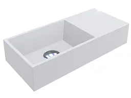 Умивальник Miraggio COPPER 500 (0001052) Miramarble, Глянцевий, Накладний, Білий