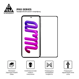 Захисне скло на Motorola G32/G62 5G з олеофобним покриттям, Pro, повне проклеювання, антистатичний і пиловідштовхуючий шар, 9H, самоклеючеся, 2.5D, на весь екран, антистатичний клей, ArmorStandart (ARM60623) - мініатюра 2