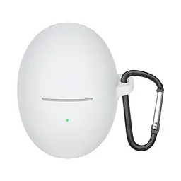 Силіконовий чохол для навушників JBL FreeBuds 5, Hang Case, білий, ультратонкий захисний кейс товщиною 2 мм, захист від подряпин, пилу та ударів, компактний, з карабіном для кріплення, ArmorStandart (ARM80462)