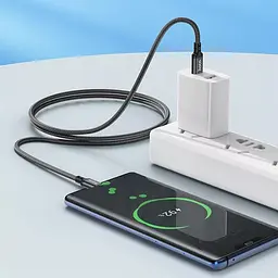 Зарядний кабель швидкого заряджання Hoco X14 Double Speed на 60W з роз'ємом Type-C to Type-C чорний - мініатюра 7