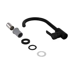 Змішувач для кухні Brinex Pure 015F U-подібний Black Matt BRIPUR015FBLM - мініатюра 5