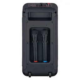 Портативна колонка BIG JB X828 два радіо мікрофони, караоке - мініатюра 4