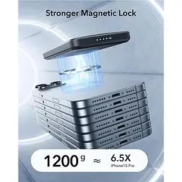 Портативний зарядний пристрій ESR MagSafe з сертифікатом Qi2 ємність 10 000 мАг при 15 Вт швидке заряджання світлодіодний дисплей - мініатюра 7