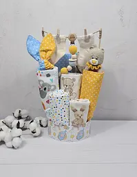 Букет з непромокальних пелюшок для немовлят a.l.babybox Патріотичний