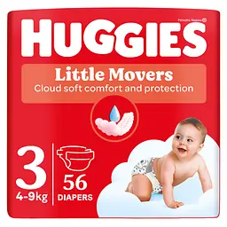 Підгузки Huggies Little Movers 3 (4-9 кг) Jumbo 56 шт (5029053567570)