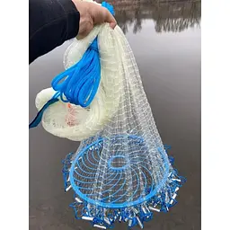 Рибальська сітка для ловлі риби FISH NET 0240 2.5 м кільце 45 см зручна та компактна модель - мініатюра 7