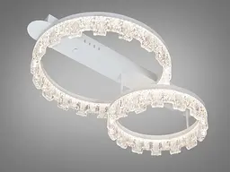 Сучасна стельова люстра Diasha MX78205-400+300WH, подвійні акрилові кільця, 64W - мініатюра 4