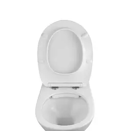 Унітаз підвісний Kroner Oker WHI533536 RIMLESS безобідковий з сидінням (KO533536WHIR), Білий - мініатюра 6