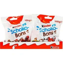 Цукерки з молочного шоколаду з молочною начинкою та горіхами Schoko-Bons Kinder м/у 100 г - мініатюра 3