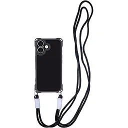 Чохол TPU CrossBody with straps для Apple iPhone 16 Plus (6.7) Black