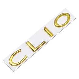 Емблема напис CLIO для Renault золота 149x25 мм метал (на скотчі) OEM 908893003R