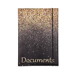 Папка-органайзер для документів A4 чорна на резинці Documents