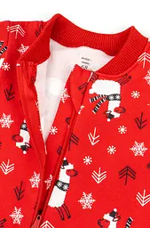 Комбінезон дитячий на блискавці з начосом Christmas Llama