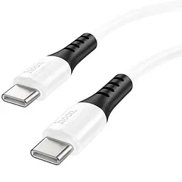 Дата кабель Hoco X82 Silicone Type-C to Type-C 60W (1m) White - мініатюра 3