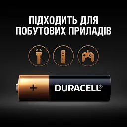 Лужні батарейки пальчикові Duracell 1,5 V АA LR6/MN1500, 4 шт. (706003) - мініатюра 5
