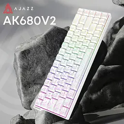 Клавіатура Ajazz AK680 V2 Ice Island Magnetic Switch USB UA White (AK680-V2-I-S-W) - мініатюра 4