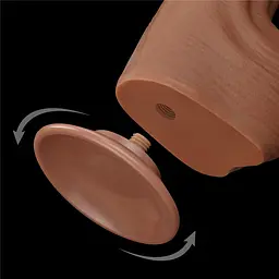 Фалоімітатор LoveToy Sliding-Skin Dual Layer Dong 29 см коричневий - мініатюра 7