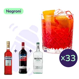 Коктейль Negroni (набір інгредієнтів) х33 на основі Campari