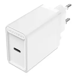 Мережевий зарядний пристрій Vention USB Type C + QC4.0 (20W) White (FADW0-EU) - мініатюра 2