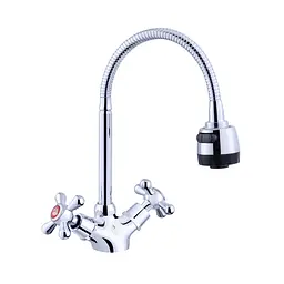 Змішувач для кухні з гнучким виливом Agua Toledo-C039 CV018082 Хром - мініатюра 3