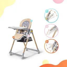 Стільчик для годування Kinderkraft Lastree Beige Wood бежевий (00-00304465) - мініатюра 13