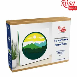 Картина 3D Rosa Talent Пейзаж. Гори 2 МДФ ґрунтований 7 шарів 30х30 см (4823098528968) - мініатюра 3