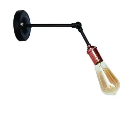 Бра настінне Levistella 752WM1706-1, E27, 60W, чорний з рожевим золотом, сучасний стиль