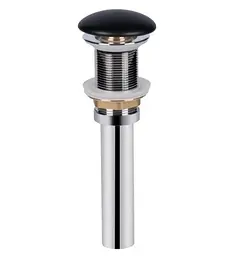 Комплект Qtap Tern: Раковина накладна прямокутна 480х370х135 мм Matt Black + Донний клапан PU03 (QT172074MBMBN47300) - мініатюра 6
