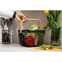Фруктовниця Ardesto Midori чорна 25x24.5x18 см (AR0901B) - мініатюра 5