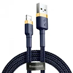 Кабель Baseus Cafule Cable USB to lightning 2.4A 1m CALKLF-BV3 Blue-Gold